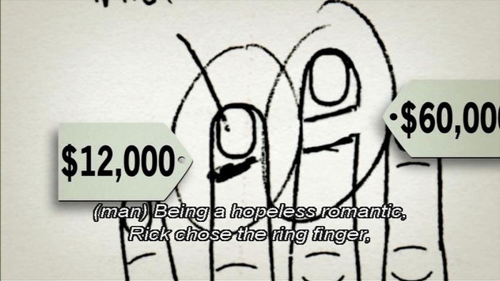 Screenshot dal fil Sicko di Michael Moore